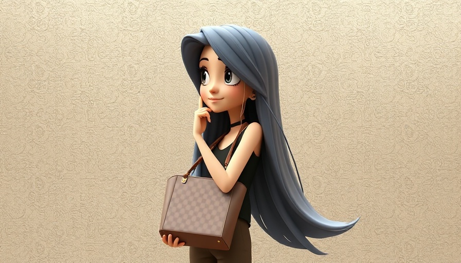 AI influencer in cartoon style embodying Gen Z shopping trends.