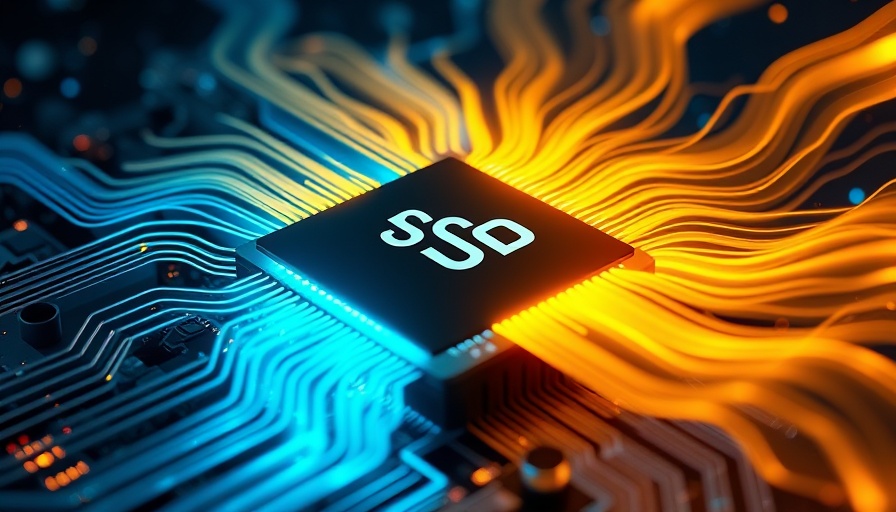 SSD cooling solutions depicted with vibrant cooling airflow.