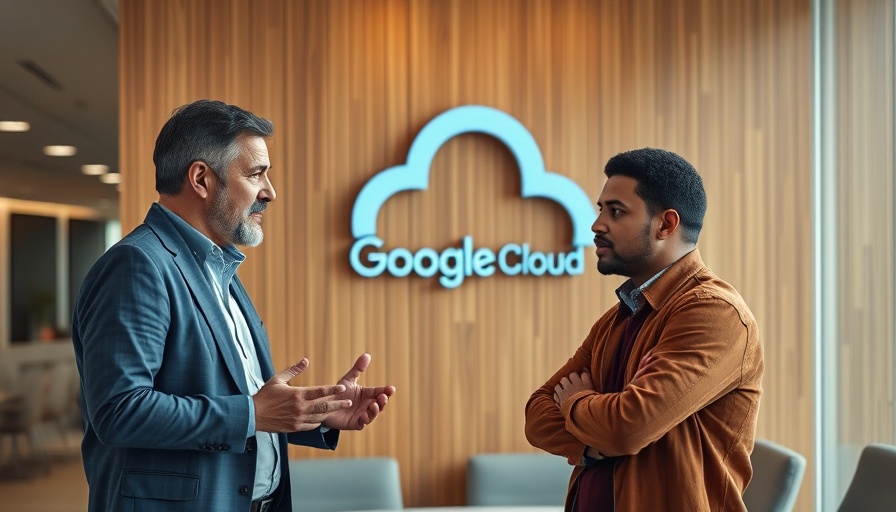 People discussing in front of Google Cloud logo at AI Trivia Countdown event.