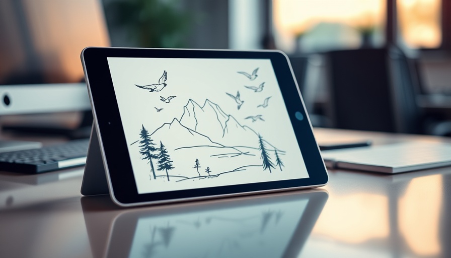 AI PCs for small businesses showcasing digital drawing on a tablet.