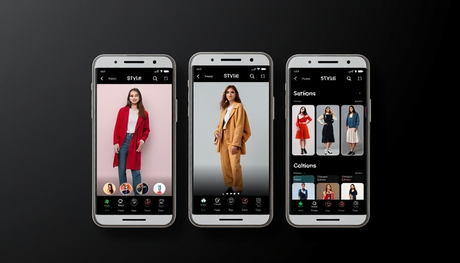AI styling platform interface on smartphones.