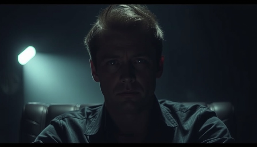 Dimly lit man demonstrating Windows Hello webcams dark recognition.