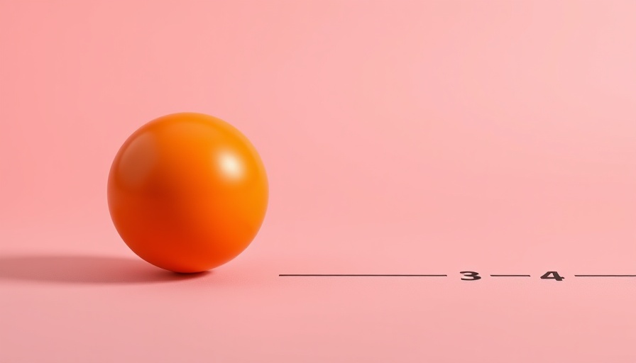 Decision making symbolized by an orange sphere on a track.