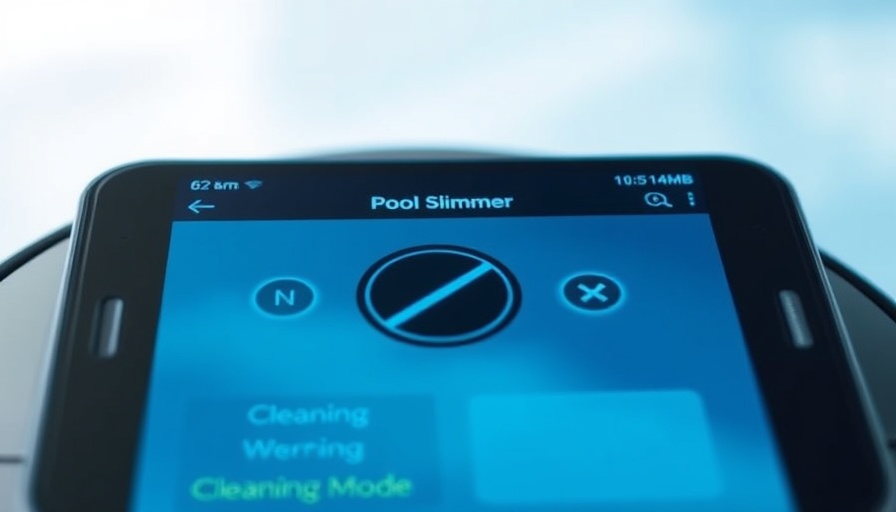Wybot F1 Pool Skimmer app interface with control options.