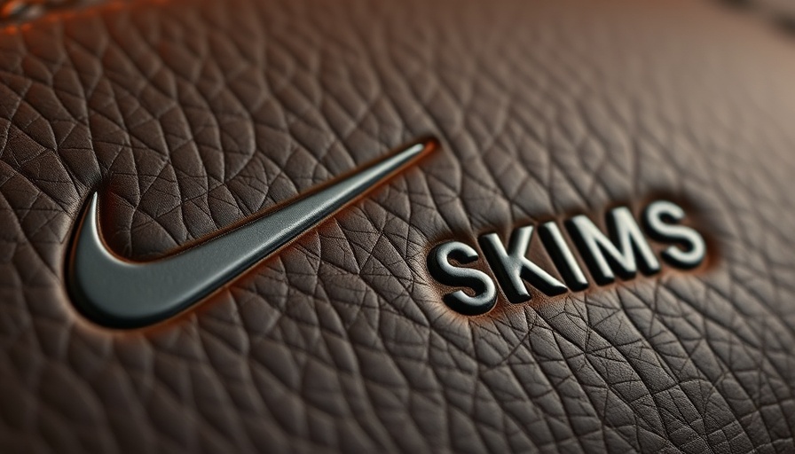 Embossed Nike SKIMS logos on a textured surface representing launch delay.