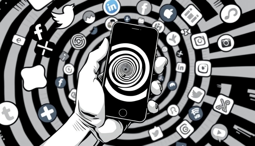 Influencer marketing challenges illustrated with a smartphone and spirals.