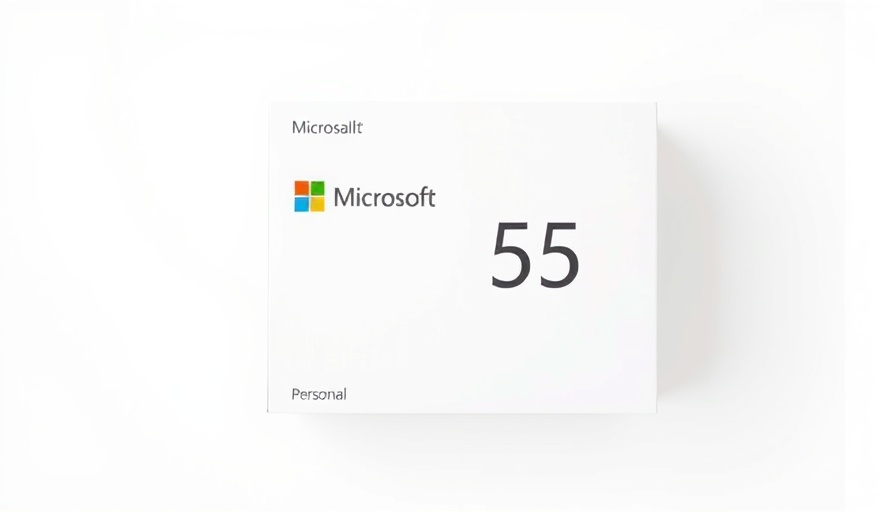 Microsoft 365 Personal subscription box on white background.