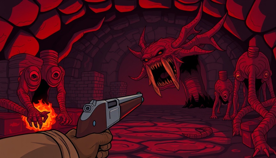 Classic FPS gaming confrontation with monsters.