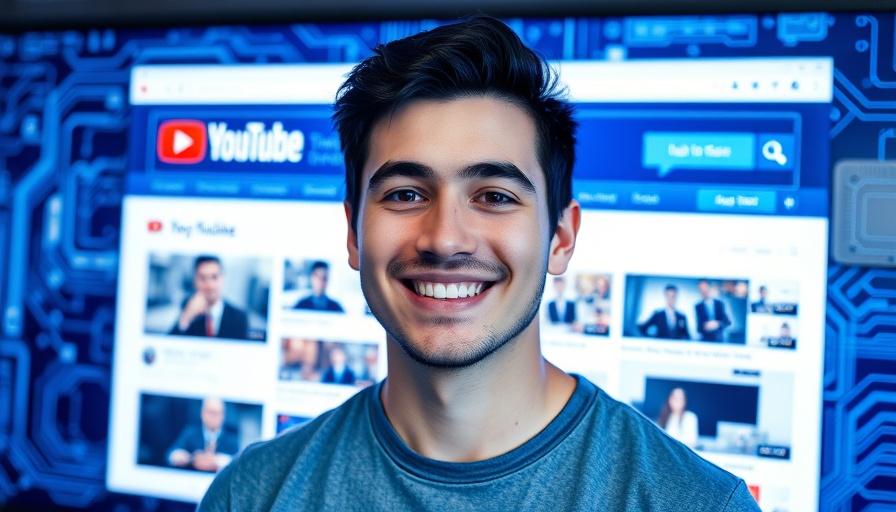 MrBeast AI Thumbnail Generator: smiling man with YouTube channel display