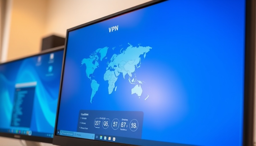 VPN application interface on screen for streaming Netflix