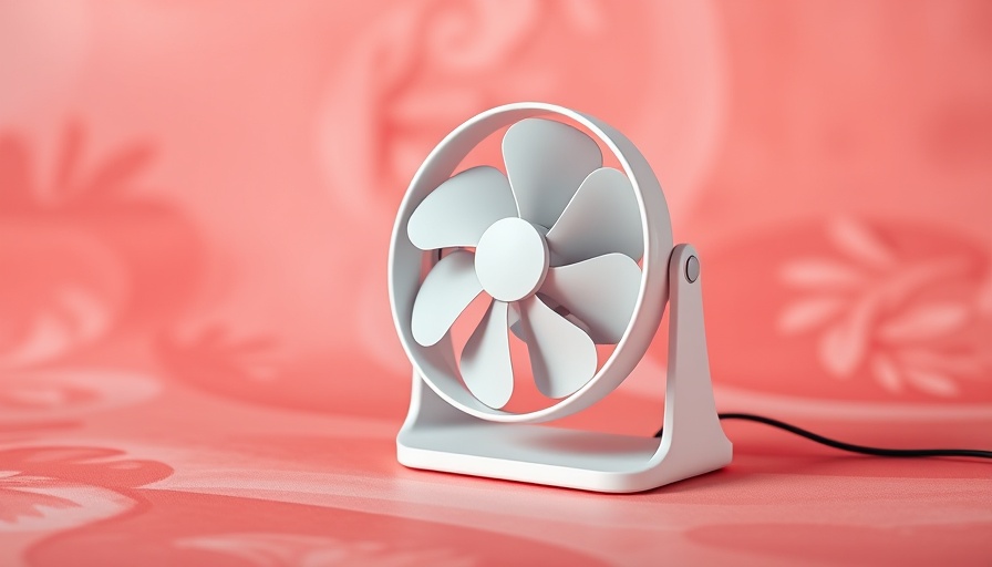 Modern small desk fan as affordable cooling solution
