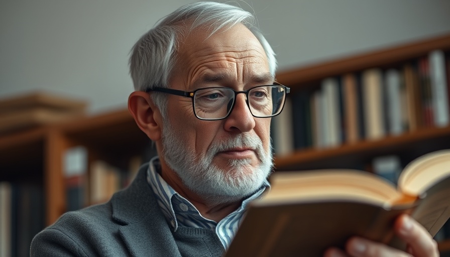Older man reading aloud, promoting reading boosts scores.