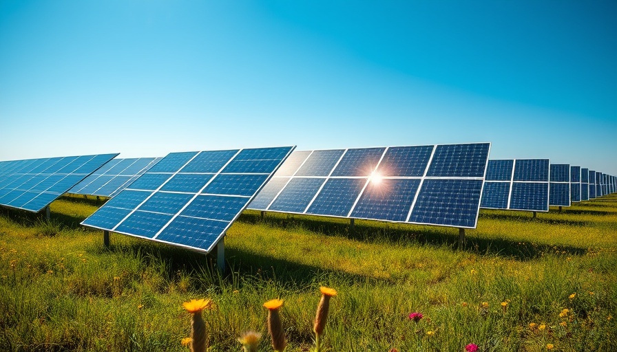 Expansive solar panel field in a sunlit meadow - UK Solar Roadmap.
