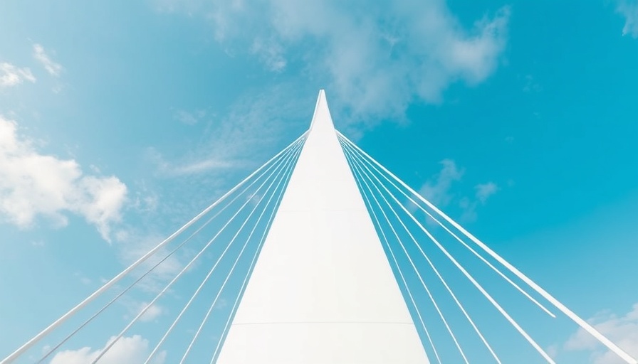 Quantum Mortgages bridging finance concept with arrow-shaped bridge.