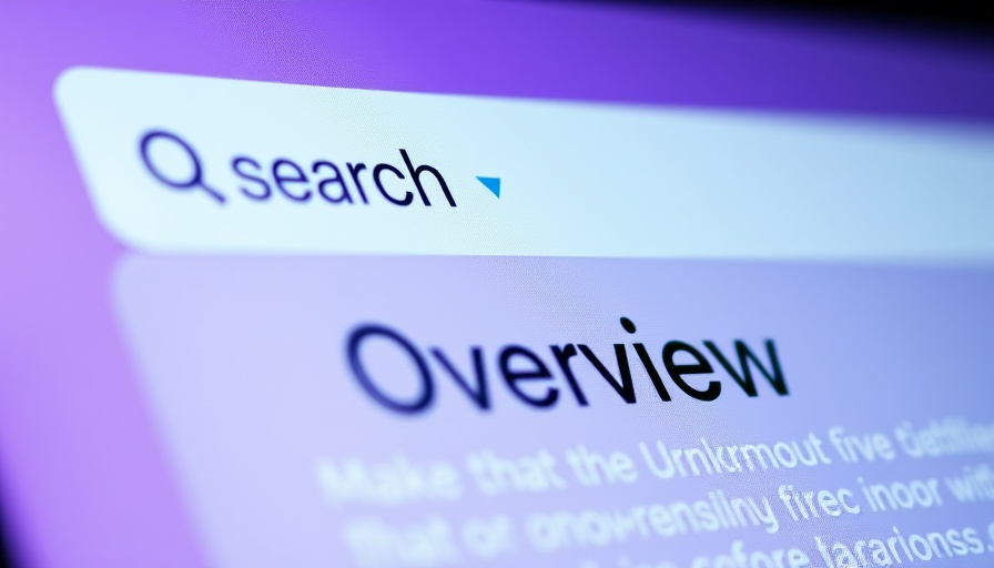 Close-up view of digital search overview feature.