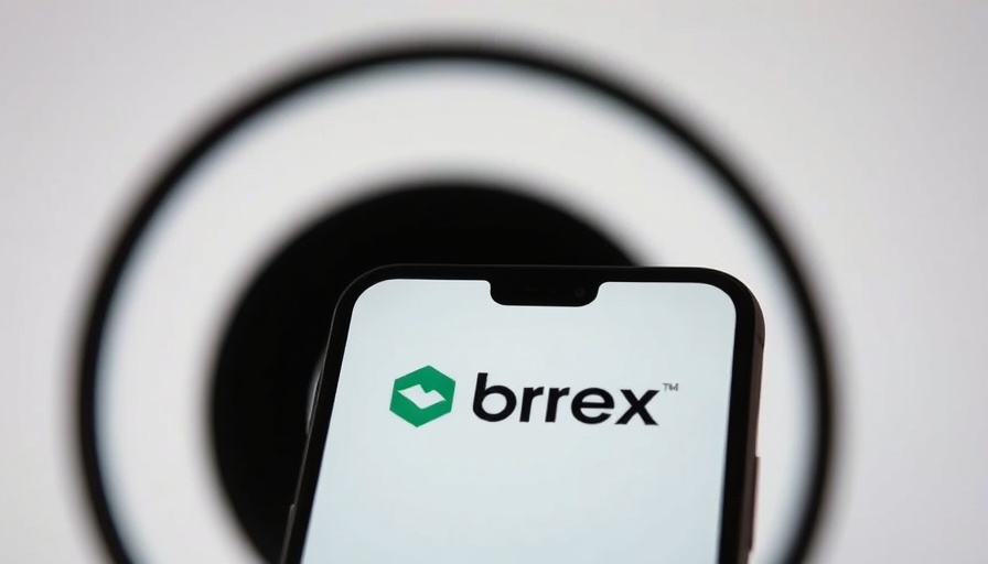Brex logo on smartphone screen, AI Tool Procurement Strategies.
