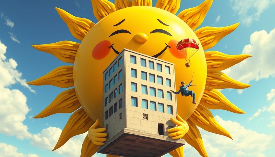 Whimsical summer strategy illustration with smiling sun.