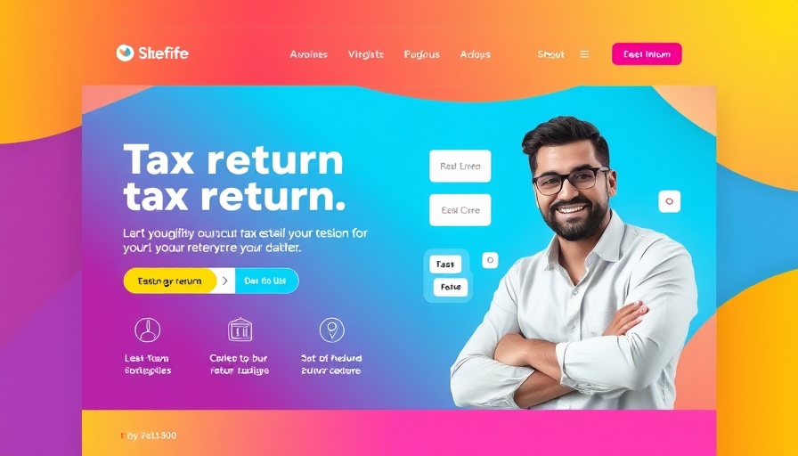 Colorful website of GoSimpleTax software for UK tax returns, user-friendly.