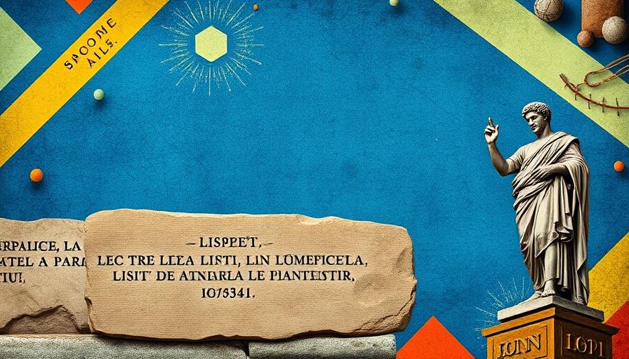 Collage showing Roman inscriptions, highlighting how Aeneas AI helps historians.