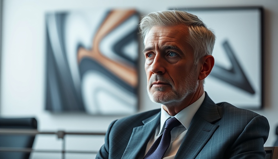 Older man in suit indoors reflecting on Fat Brands case dismissal.