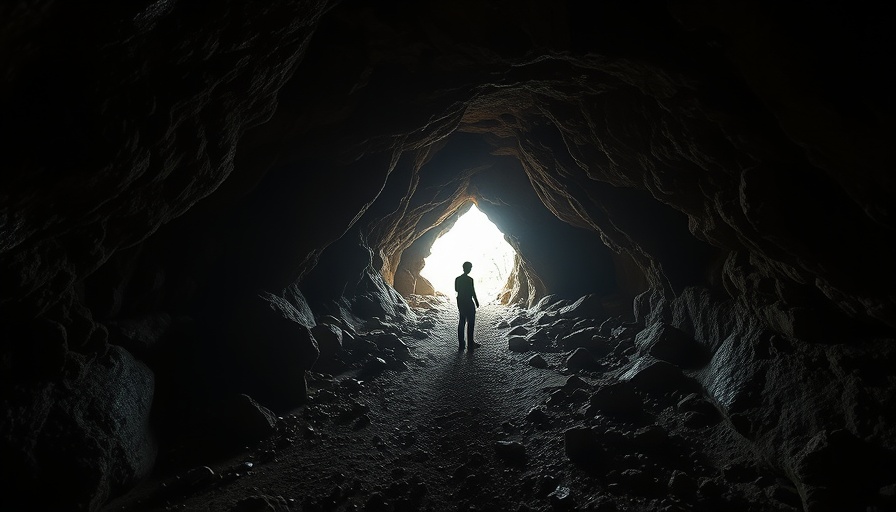 Ministry Lessons from the Cave: Dimly lit cave interior with silhouette.