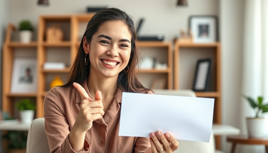 $20,000 savings milestone significance highlighted by smiling woman indoors.