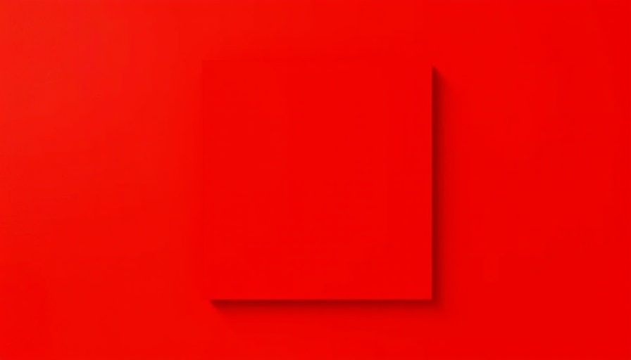 Minimalist abstract red square
