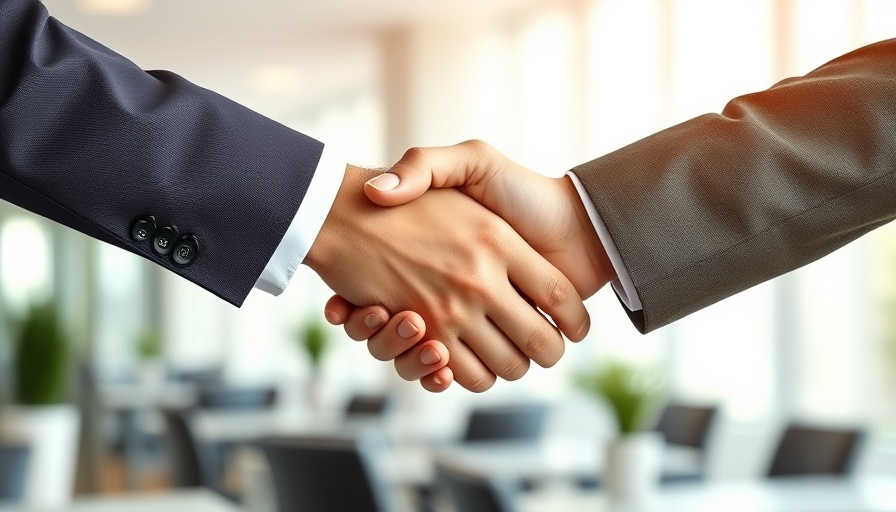 Business handshake in office, symbolic of intermediary team appointments.