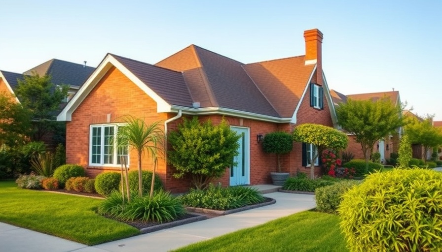 Suburban house and garden highlighting base rate cut mortgage impact.