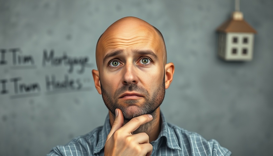 Man pondering home equity loans for mortgage payoff, thoughtful.