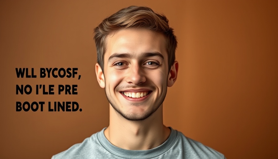 Confident young man with text about confronting lies.