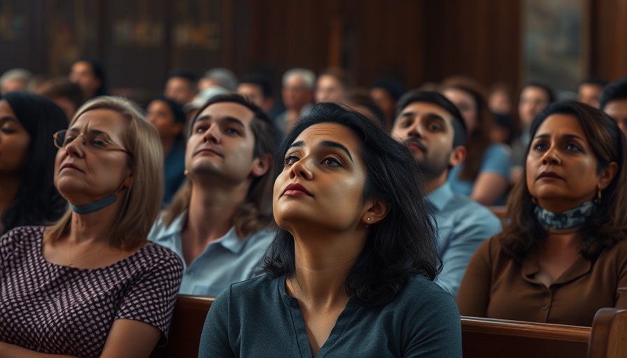 Community praying in church amid concerns over Foreign-Born Religious Leaders Deportation Bill.