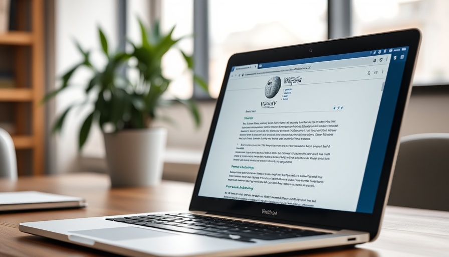Wikipedia page displayed on laptop, highlighting UK online safety laws.