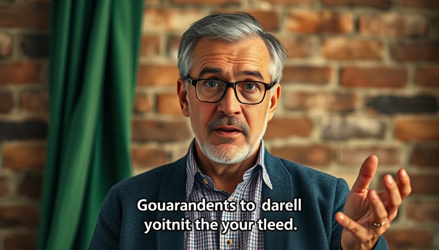 Concerned man giving advice on secured loans UK against a brick wall.