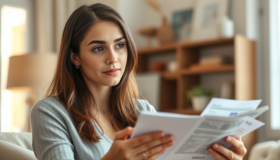 Young woman discussing saving vs paying off debt indoors.