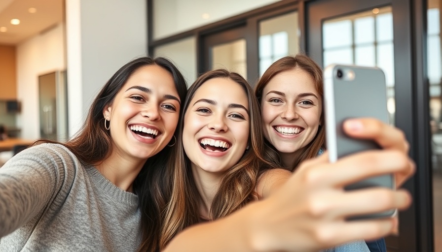 Two smiling young women take a selfie indoors.