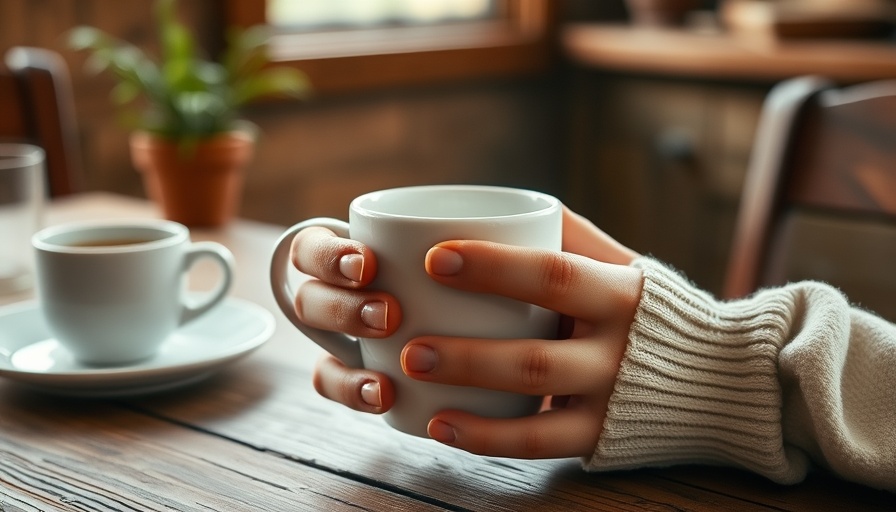 Relaxed moment drinking coffee, cozy indoor setting.