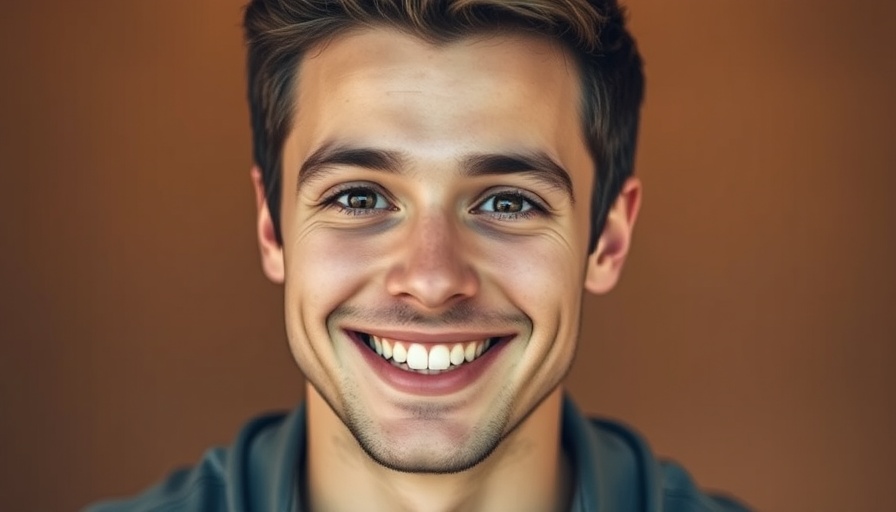 Smiling man in casual attire, fostering emotional conversations.