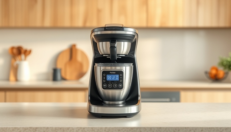 Sleek Monsieur Cuisine Smart from Lidl with digital display on countertop.