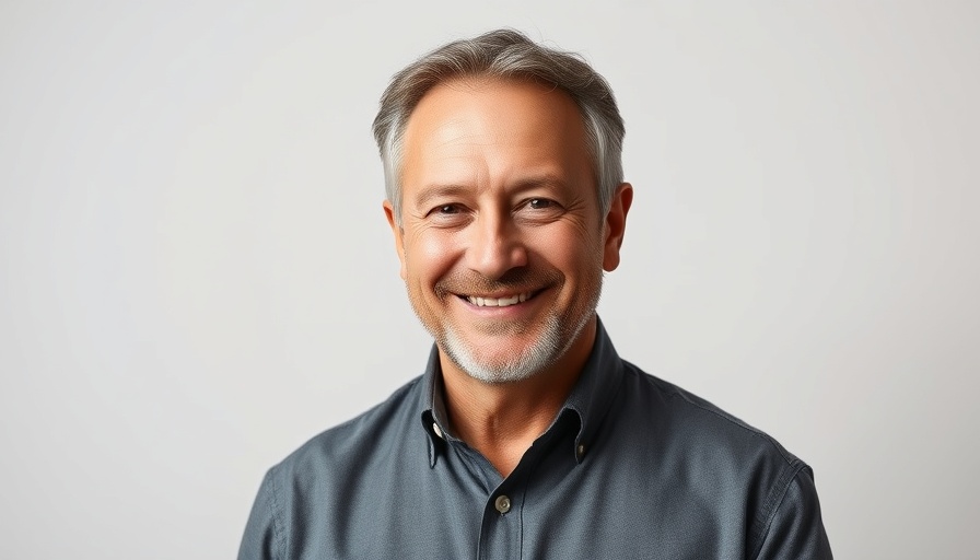 Confident man smiling, studio portrait