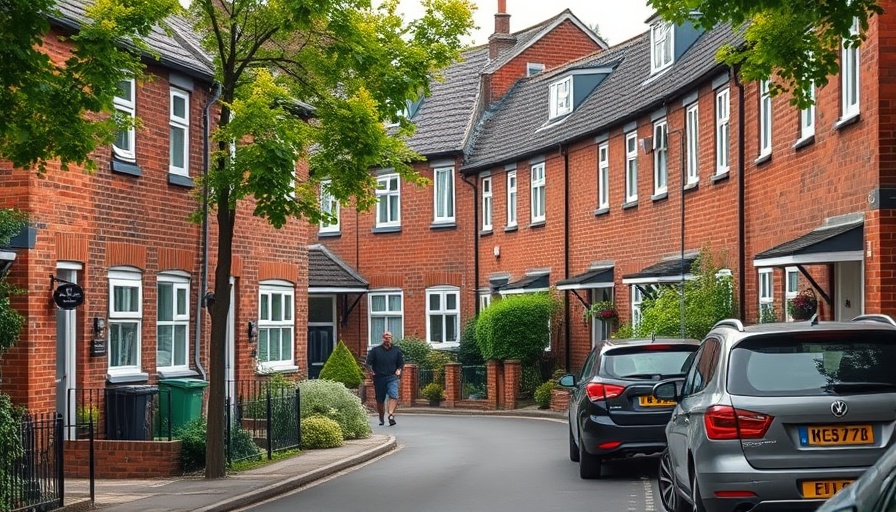 Row of brick terraced houses on a quiet Yorkshire street.