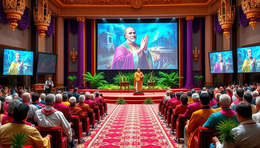 AME Church assembly with stage and visuals, related to AME Church Retirement Funds Recovery.