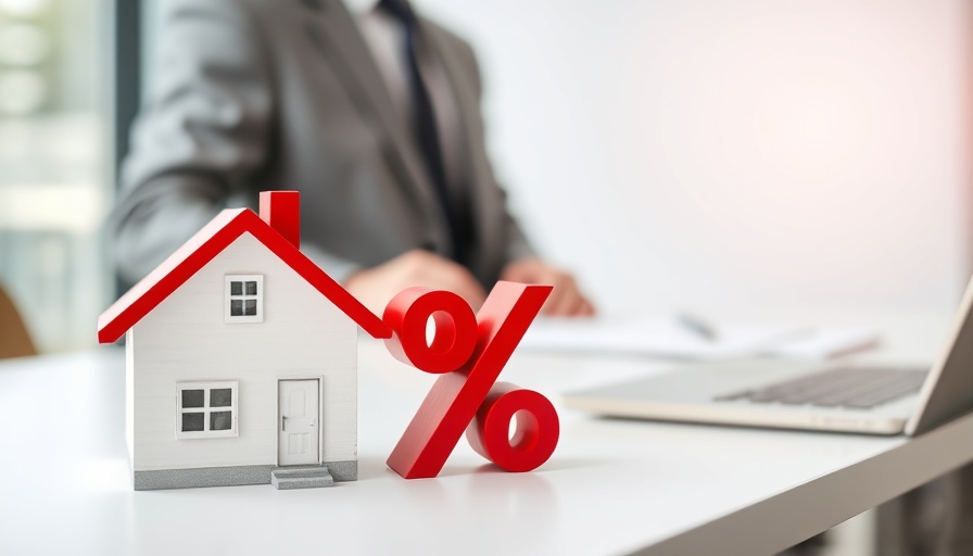 Rising mortgage rates UK symbolized by a house and percentage.