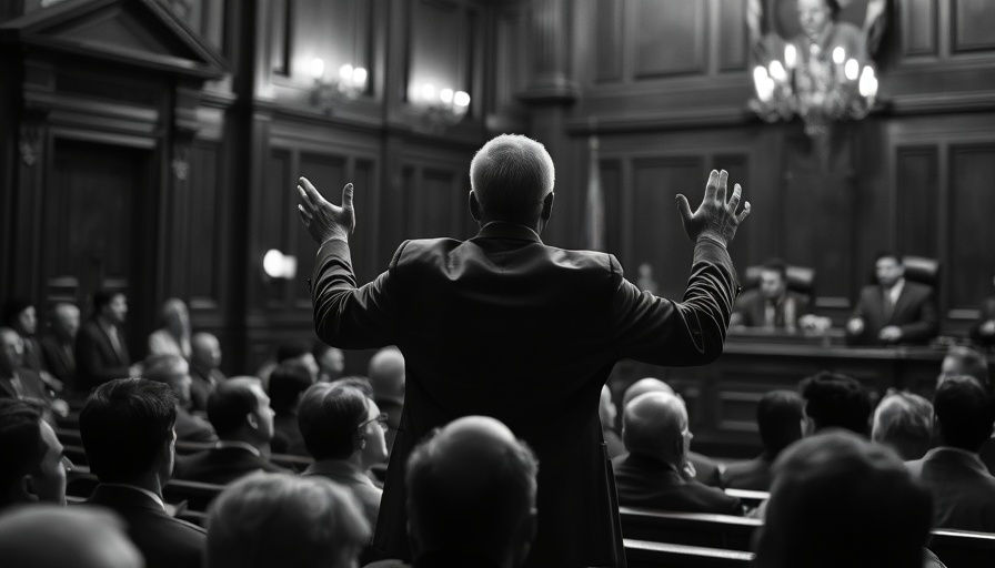 Binding the Strong Man episode image with preacher in court setting.