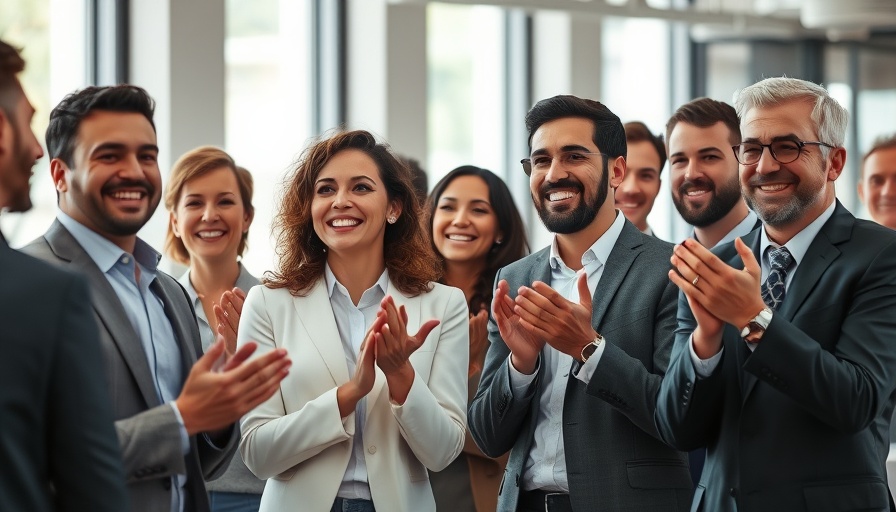 Professionals clapping in appreciation, black and white photo, Ways to Appreciate Your Employees.