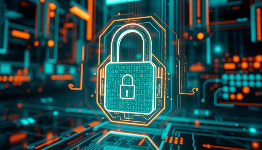 Futuristic lock representing proactive risk management and cybersecurity.