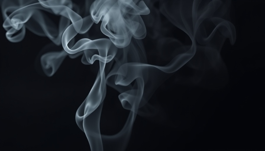 Abstract smoke representation of spiritual dangers of recreational marijuana