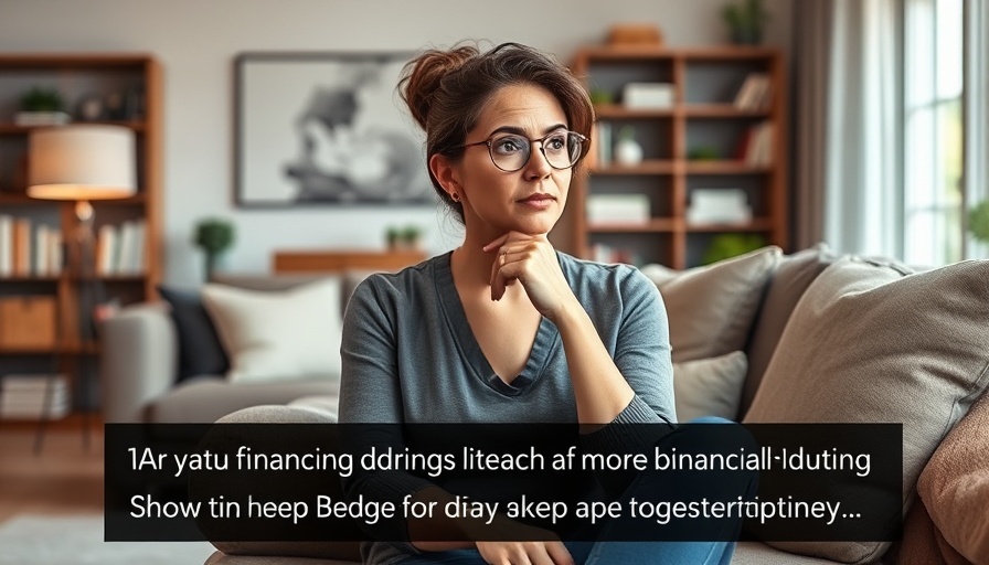 Woman advising against keeping too much cash in a bank, cozy room.