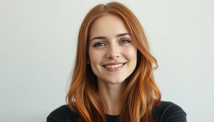 Confident young woman with red hair smiling softly, Twenty7tec national account manager appointment.