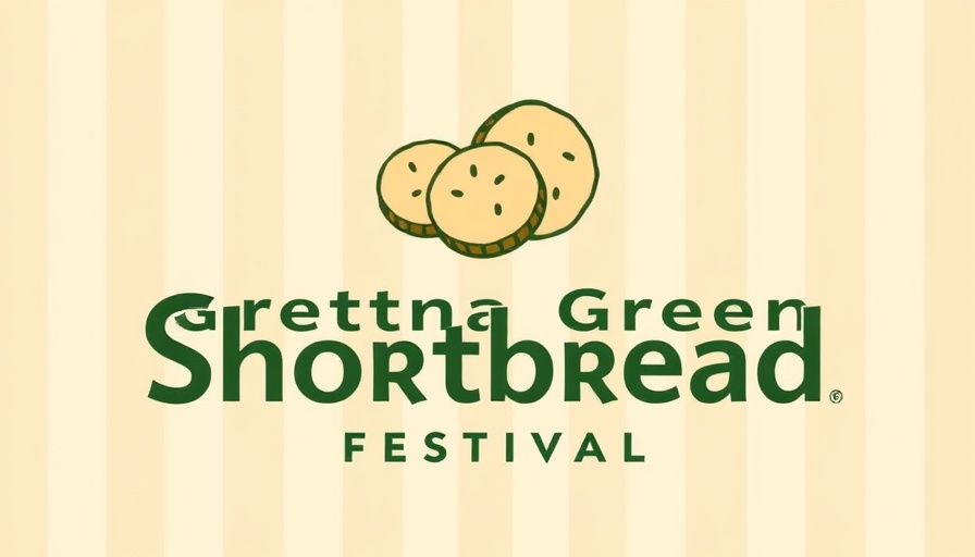 Gretna Green Shortbread Festival logo with biscuits.